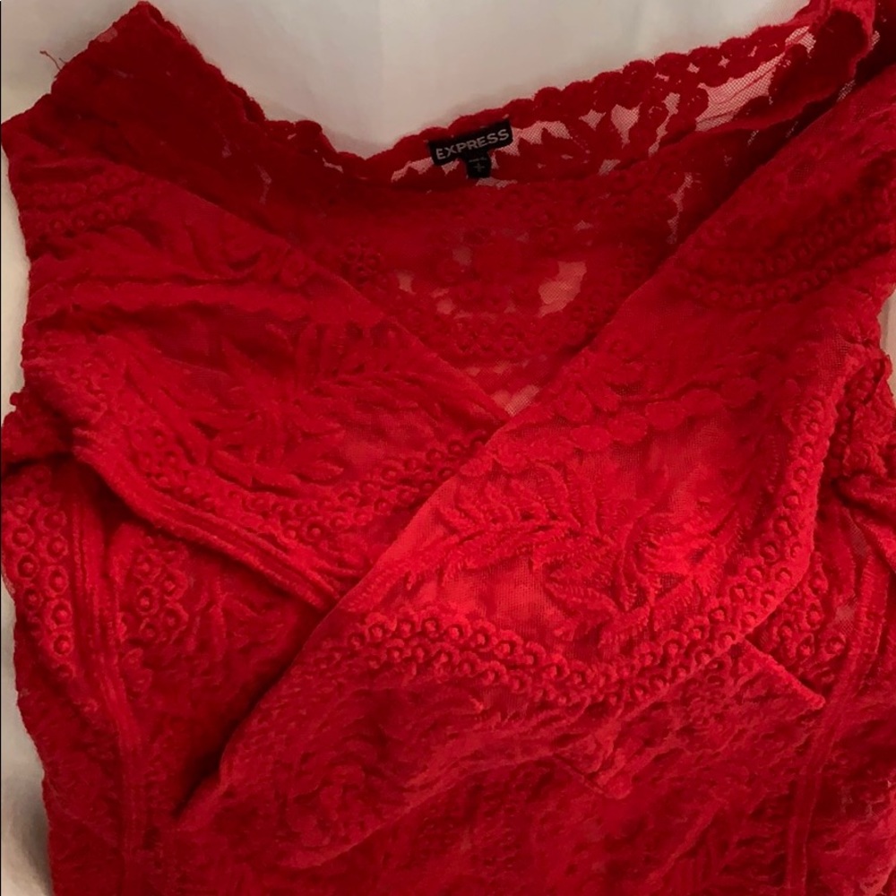 Express sheer lace top
